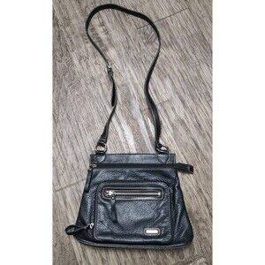 The Sak Pebbled Leather Purse Dark Brown Bag Cross Body Shoulderbag Hand…